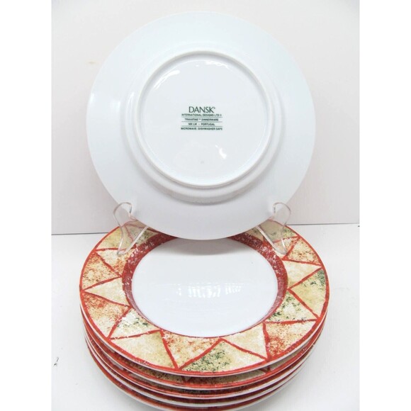 Dansk Travatine Rust Set Of 6 Discontinued Vintage 7 1/4" Bread Plates   1997 - Picture 5 of 10